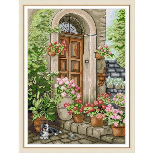The porch of summer flowers