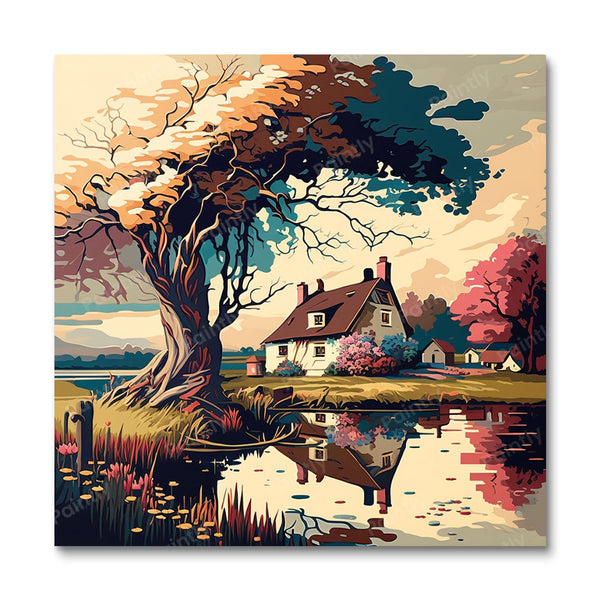 Autumn Cabin (Diamond Painting)