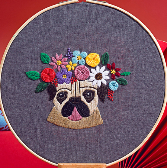 FLORAL HEADPIECE: PUG