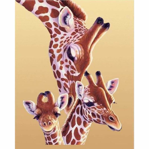 Full Drill - 5D DIY Diamond Painting Kits Warm Giraffe Family - NEEDLEWORK KITS