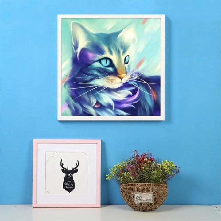 Full Drill - 5D DIY Diamond Painting Kits Dream Colorful Cat - NEEDLEWORK KITS