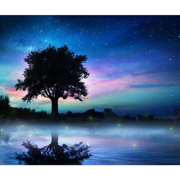 Dream Landscape Tree Sky Full Drill - 5D Diamond Painting Cross Stitch Kits VM8303 - NEEDLEWORK KITS