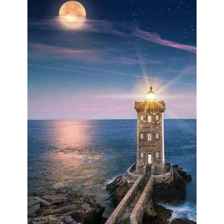 Dream Lighthouse Seaside Landscape Full Drill - 5D Diy Diamond Painting Kits VM9051 - NEEDLEWORK KITS