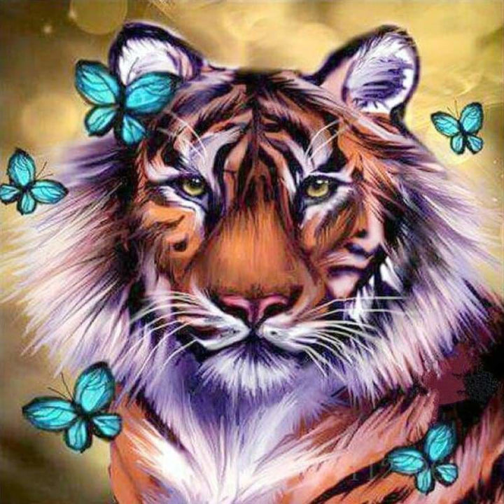 Dream Tiger Pattern Full Drill - 5D Diy Crystal Painting Kits VM7320 - NEEDLEWORK KITS