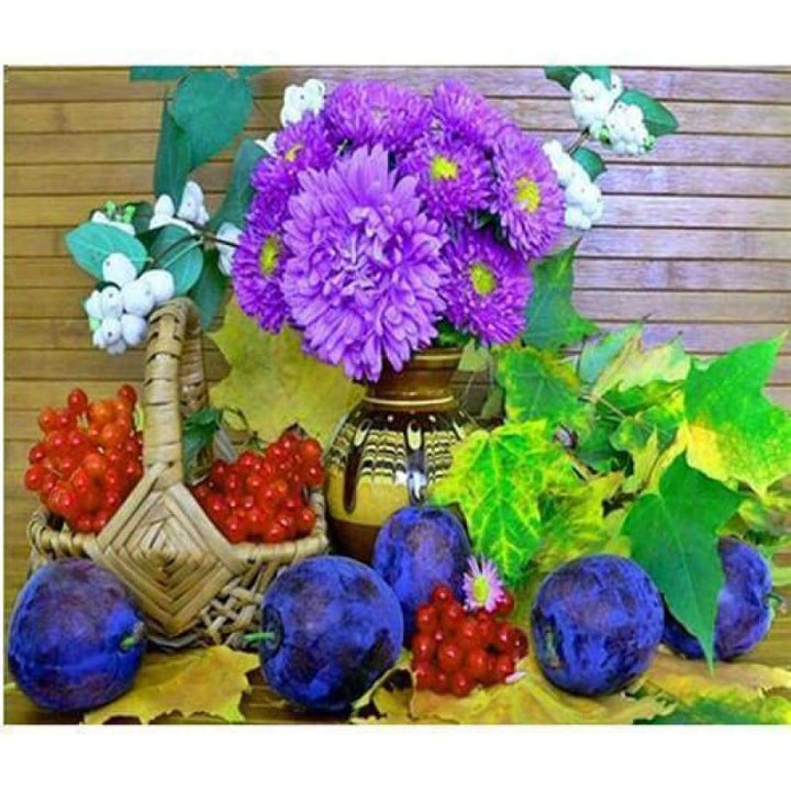 Hot Sale Colorful Flower Wall Decor Full Drill - 5D Diy Diamond Painting Kits VM9561 - NEEDLEWORK KITS