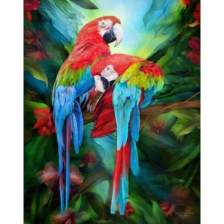 Hot Sale Colorful Parrot Full Drill - 5D Diy Diamond Painting Kits VM9214 - NEEDLEWORK KITS