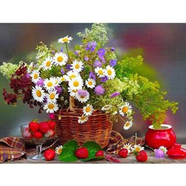 Hot Sale Crossing Home Decor Flower Full Drill - 5D DIY Diamond Painting Kits VM8282 - NEEDLEWORK KITS