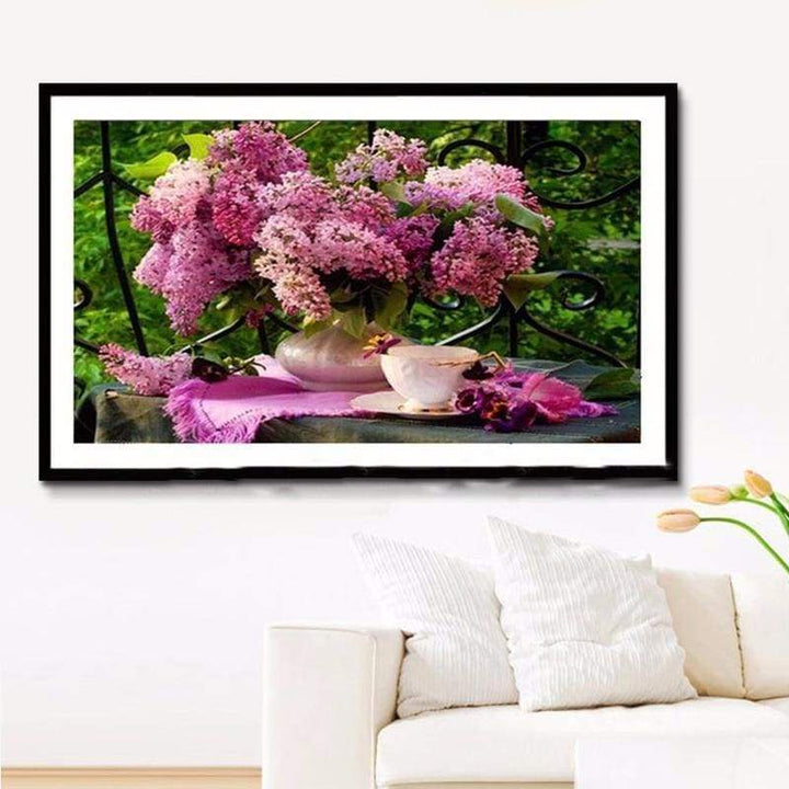 Hot Sale Crossing Home Decor Flower Full Drill - 5D DIY Diamond Painting Kits VM8283 - NEEDLEWORK KITS