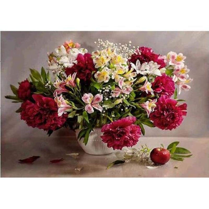Hot Sale Crossing Home Decor Flower Full Drill - 5D DIY Diamond Painting Kits VM8290 - NEEDLEWORK KITS