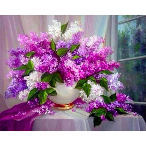 Hot Sale Flowers Pictures Wall Decor Full Drill - 5D Diy Diamond Painting Kits VM9519 - NEEDLEWORK KITS