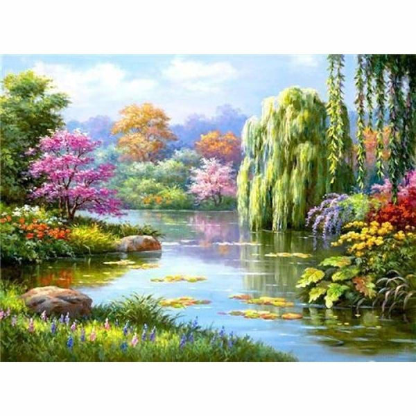 Hot Sale Landscape Natural Pattern Full Drill - 5D Diy Diamond Painting Kits VM7215 - NEEDLEWORK KITS