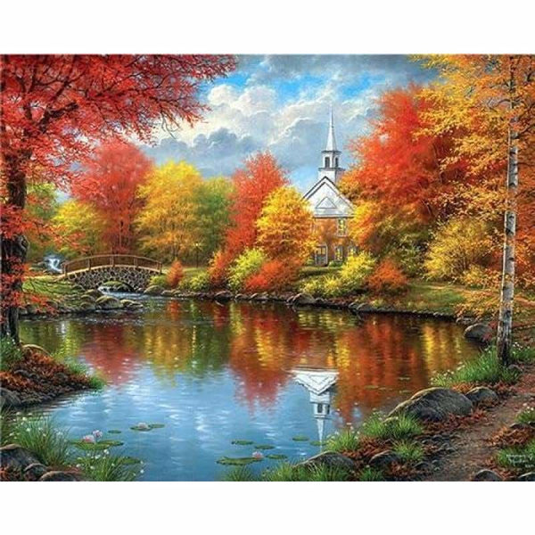 Hot Sale Popular Landscape Natural Full Drill - 5D Diy Diamond Painting Kits VM7214 - NEEDLEWORK KITS