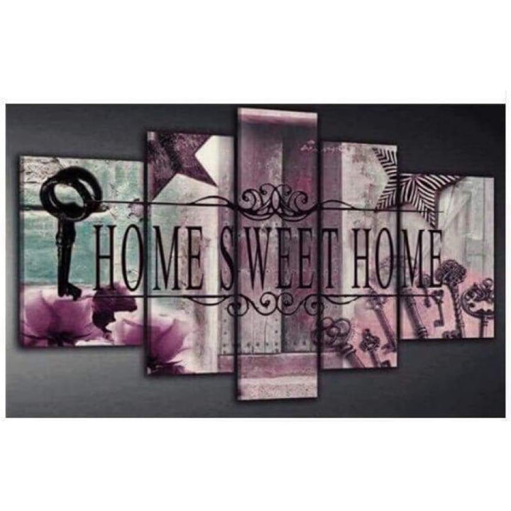 Large Size Sweet Home Multi Panel Picture Full Drill - 5D Diy Diamond Painting Kits VM9704 - NEEDLEWORK KITS