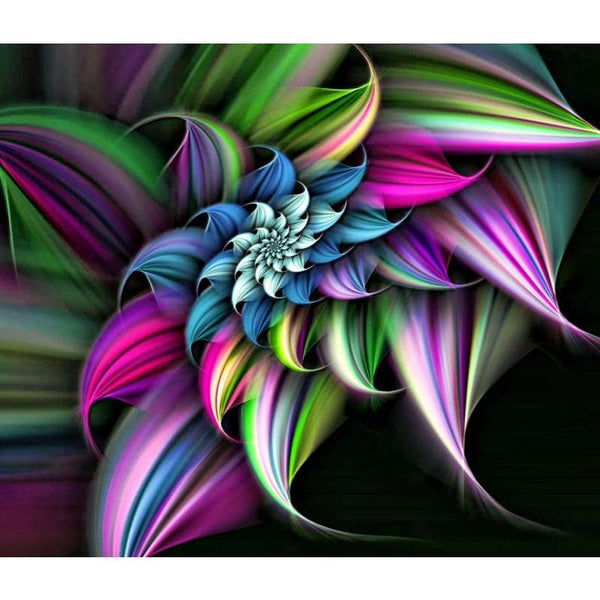 Modern Art Colorful Abstract Flower Pattern Full Drill - 5D Diy Diamond Painting Kits VM79961 - NEEDLEWORK KITS