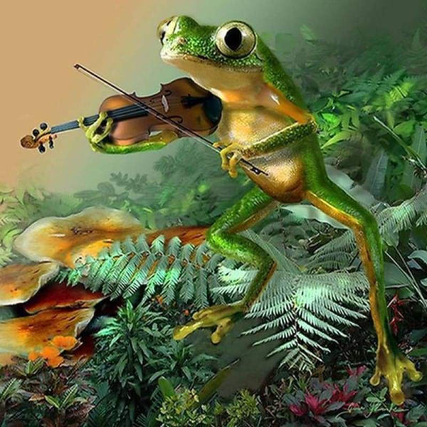 Modern Art Frog Full Drill - 5D Diy  Diamond Painting Kits NA00365 - NEEDLEWORK KITS