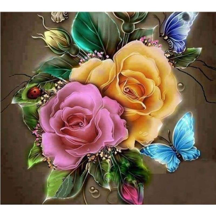 Modern Art Home Colorful Flower Full Drill - 5D Diy Diamond Painting Kits VM2012 - NEEDLEWORK KITS