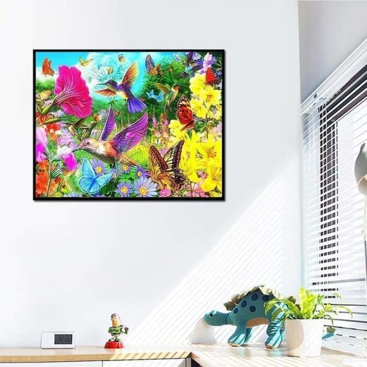 Modern Art Style Bird Pattern Diy Full Drill - 5D Mosaic Full Diamond Painting Kits QB5811 - NEEDLEWORK KITS