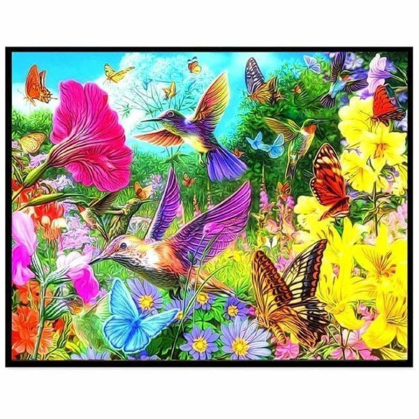 Modern Art Style Bird Pattern Diy Full Drill - 5D Mosaic Full Diamond Painting Kits QB5811 - NEEDLEWORK KITS