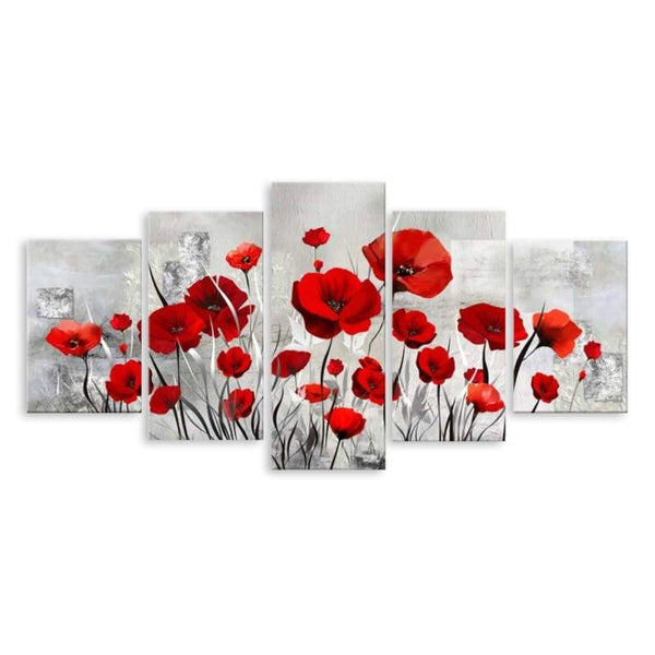 Multi Picture Large Sizes Red Flower Full Drill - 5D Diy Diamond Painting Kits VM7891 - NEEDLEWORK KITS