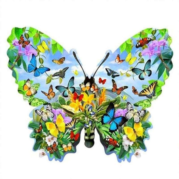 New Best Modern Art Style Butterfly Diy Full Drill - 5D Full Diamond Painting Kits QB55169 - NEEDLEWORK KITS