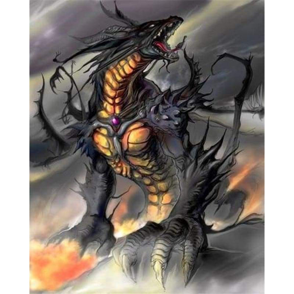 New Dream Art Dragon Pattern Decor Full Drill - 5D Diy Diamond Painting Kits VM9907 - NEEDLEWORK KITS