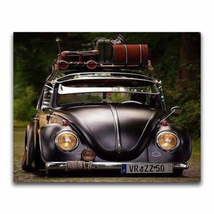 New Hot Sale Full Drill - 5D Diy Black Car Diy Painting By Crystal VM2039 - NEEDLEWORK KITS