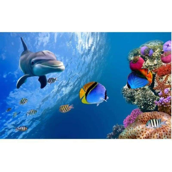 New Hot Sale Animal Dolphin Diy Diamond Painting Kits VM8596 - NEEDLEWORK KITS