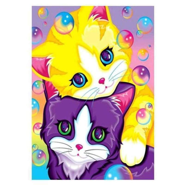 New Hot Sale Cartoon Cat Home Decor Diy Full Drill - 5D Diamond Painting Set VM20075 - NEEDLEWORK KITS