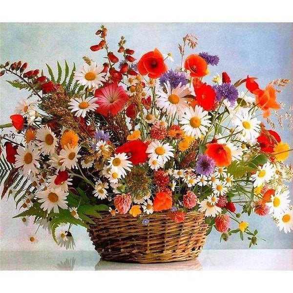 New Hot Sale Cheap Flowers In Basket Paint Full Drill - 5D Diamond Painting Cross Stitch VM08598 - NEEDLEWORK KITS