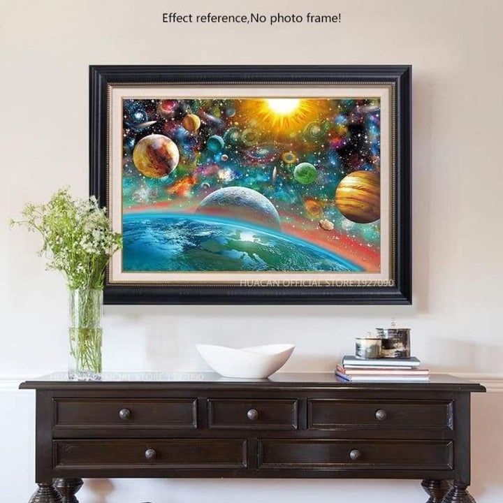2019 New Hot Sale Colorful Star Space Diamond Cross Stitch Kits VM1050 - NEEDLEWORK KITS