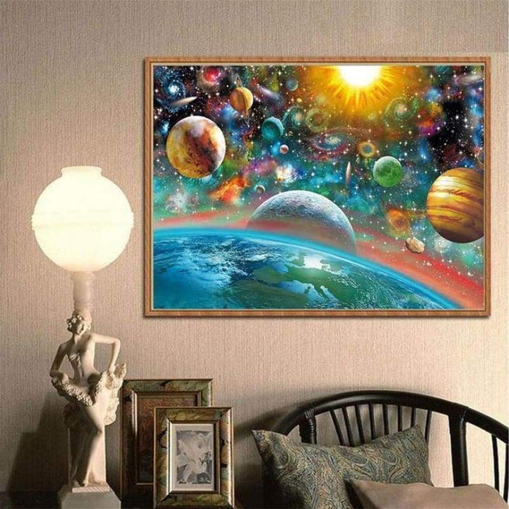2019 New Hot Sale Colorful Star Space Diamond Cross Stitch Kits VM1050 - NEEDLEWORK KITS