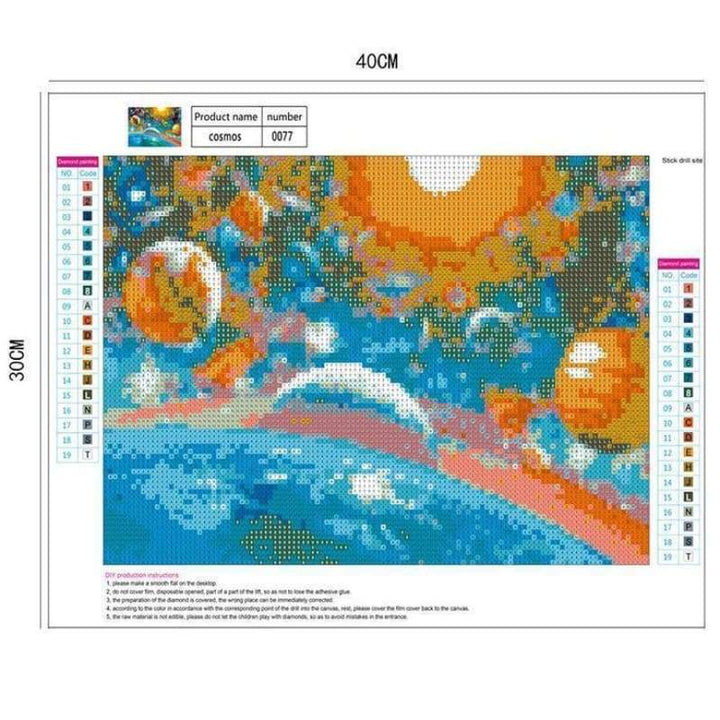 2019 New Hot Sale Colorful Star Space Diamond Cross Stitch Kits VM1050 - NEEDLEWORK KITS