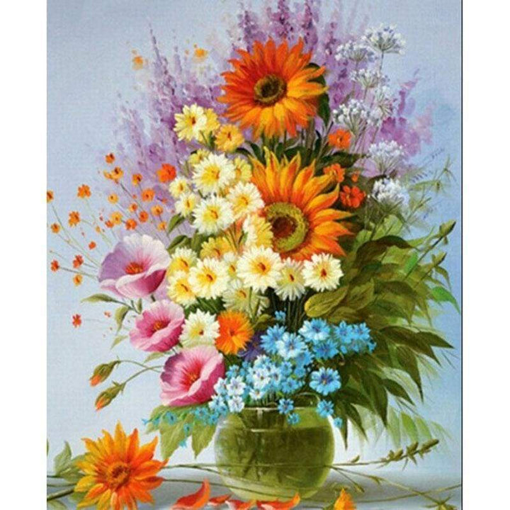New Hot Sale Colorful Sunflowers Picture Wall Decor Full Drill - 5D Diy Diamond Painting Kits VM9498 - NEEDLEWORK KITS