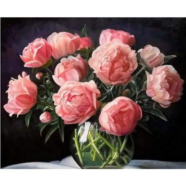 New Hot Sale Flowers Full Drill - 5D Diy  Square Diamond Painting Kits VM9439 - NEEDLEWORK KITS