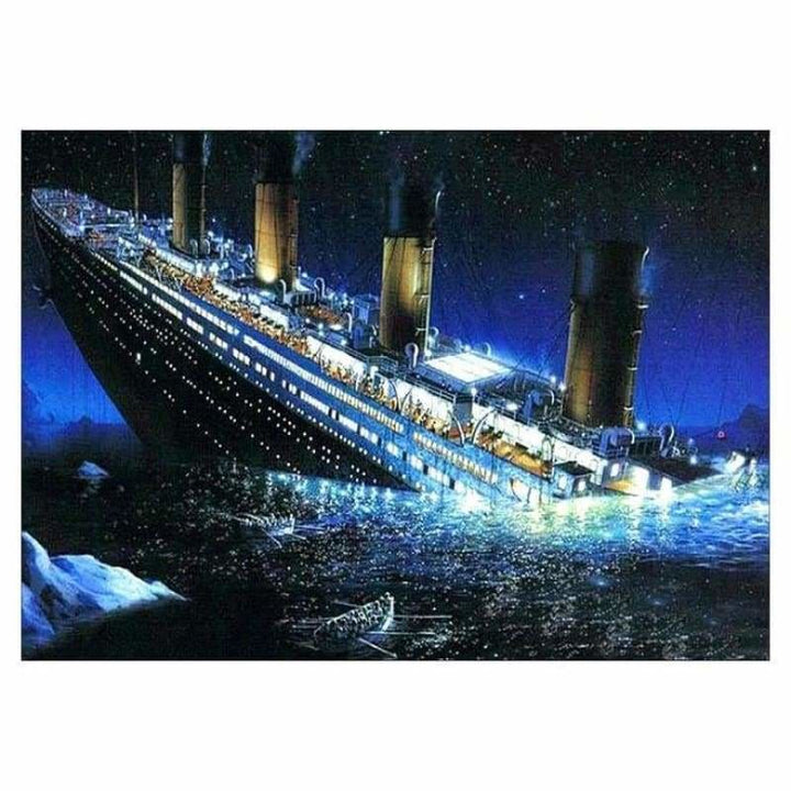 New Hot Sale Full Square Drill Titanic Ship Full Drill - 5D Diy Diamond Painting Kits VM9870 - NEEDLEWORK KITS