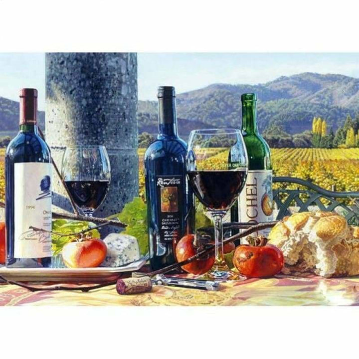 New Hot Sale Full Square Drill Wine Diamond Painting  Kits VM9987 - NEEDLEWORK KITS