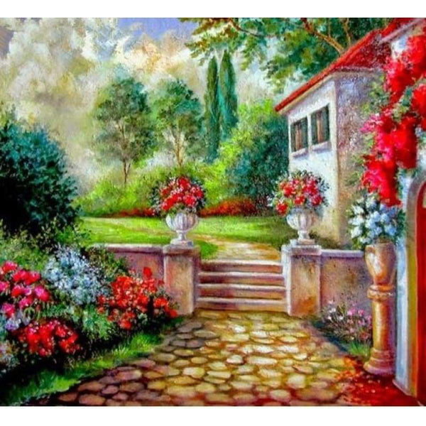 New Hot Sale Garden Door Picture Diy Full Drill - 5D Diamond Painting Set VM20096 - NEEDLEWORK KITS