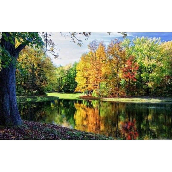 New Hot Sale Lake Forest Landscape Diy Full Drill - 5D Diamond Painting VM1227 - NEEDLEWORK KITS