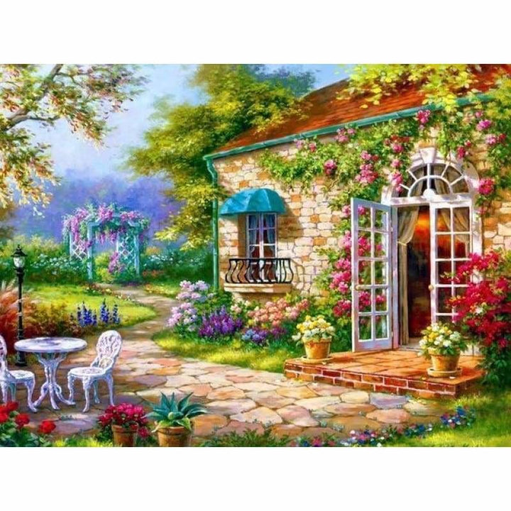 New Hot Sale Landscape Garden Full Drill - 5D Diy Diamond Painting Kits VM9154 - NEEDLEWORK KITS