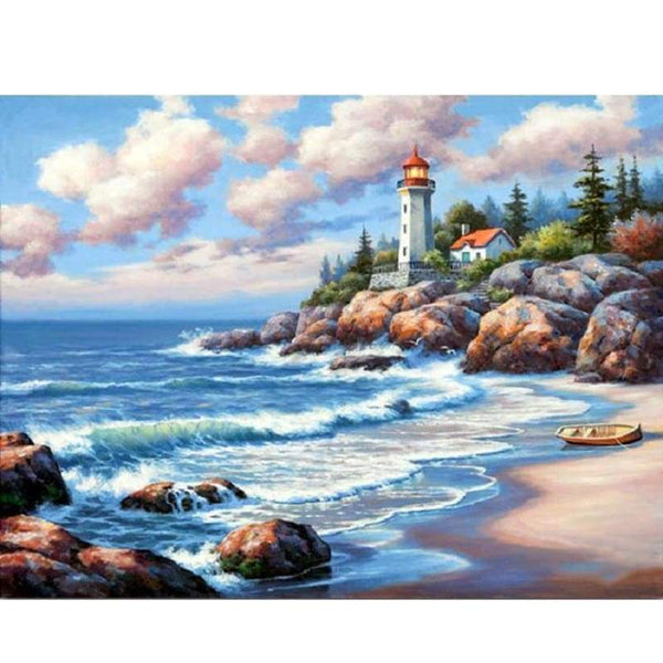 New Hot Sale Lighthouse Pattern Diy Full Drill - 5D Diamond Painting Kits VM20221 - NEEDLEWORK KITS