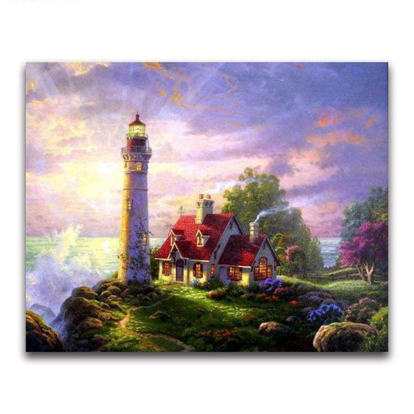 New Hot Sale Lighthouse Pattern Diy Full Drill - 5D Diamond Painting Kits VM20222 - NEEDLEWORK KITS