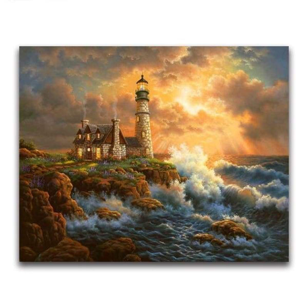 New Hot Sale Lighthouse Pattern Diy Full Drill - 5D Diamond Painting Kits VM20224 - NEEDLEWORK KITS