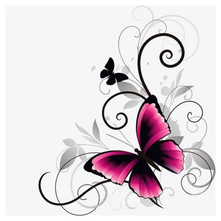 New Modern Art Style Butterfly Diy Full Drill - 5D Full Diamond Painting Kits QB5579 - NEEDLEWORK KITS