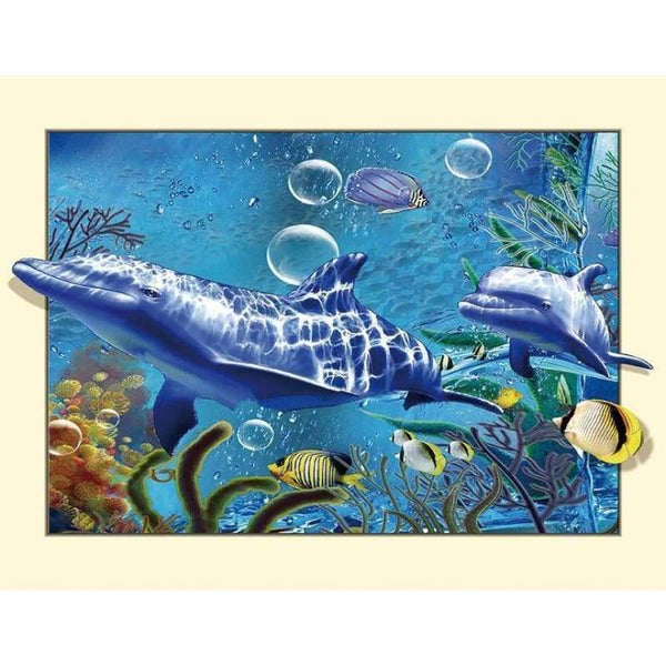 New Special Dolphin Full Drill - 5D Diy  Diamond Painting Kits QB6515 - NEEDLEWORK KITS