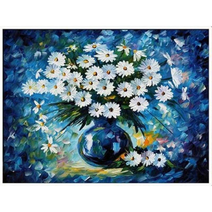 Oil Painting Style Colorful Flowers Full Drill - 5D Diy Diamond Painting Canvas Kits VM3538 - NEEDLEWORK KITS