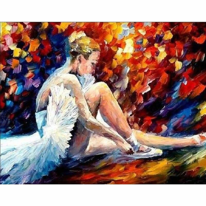 Oil Painting Style Dancer Girl Full Drill - 5D Diy Embroidery Diamond Painting Kits NA00931 - NEEDLEWORK KITS