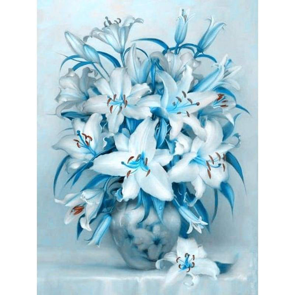 Oil Painting Style Flower Decor Full Drill - 5D Diy Diamond Painting Kits VM9858 - NEEDLEWORK KITS
