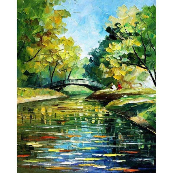 Oil Painting Style Landscape Nature Full Drill - 5D Diy Diamond Painting Kits VM8127 - NEEDLEWORK KITS