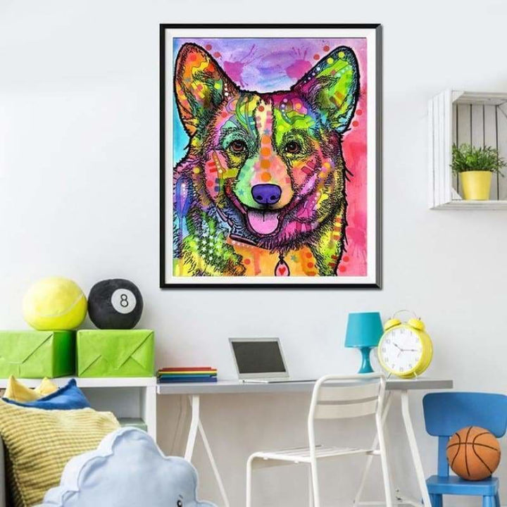 2019 Special Colorful Dog 5d Diy Diamond Stitch Kit VM1927 - NEEDLEWORK KITS