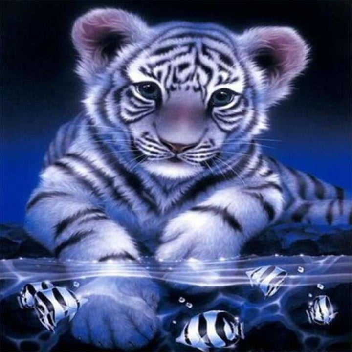 Special Diamond Cute Tiger Pattern Full Drill - 5D Diy Crystal Painting Kits VM7315 - NEEDLEWORK KITS